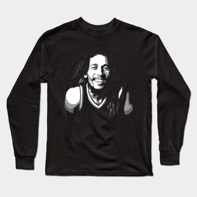 bob marly vintage design black and white Long Sleeve T-Shirt by jerrysanji